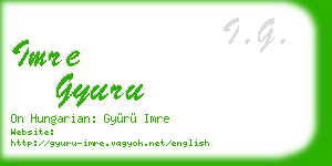 imre gyuru business card
