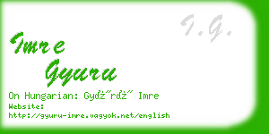 imre gyuru business card